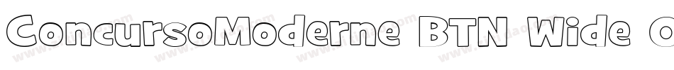 ConcursoModerne BTN Wide Oblique字体转换